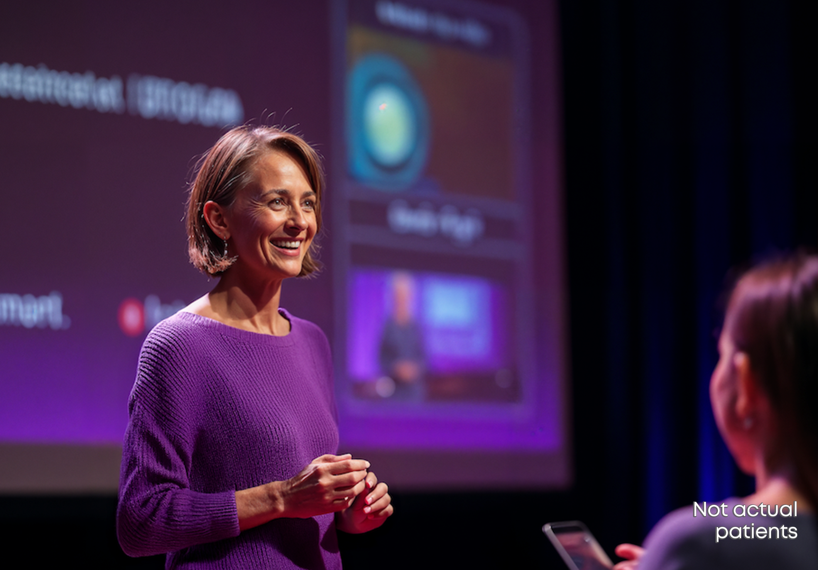 3. woman giving a presentation